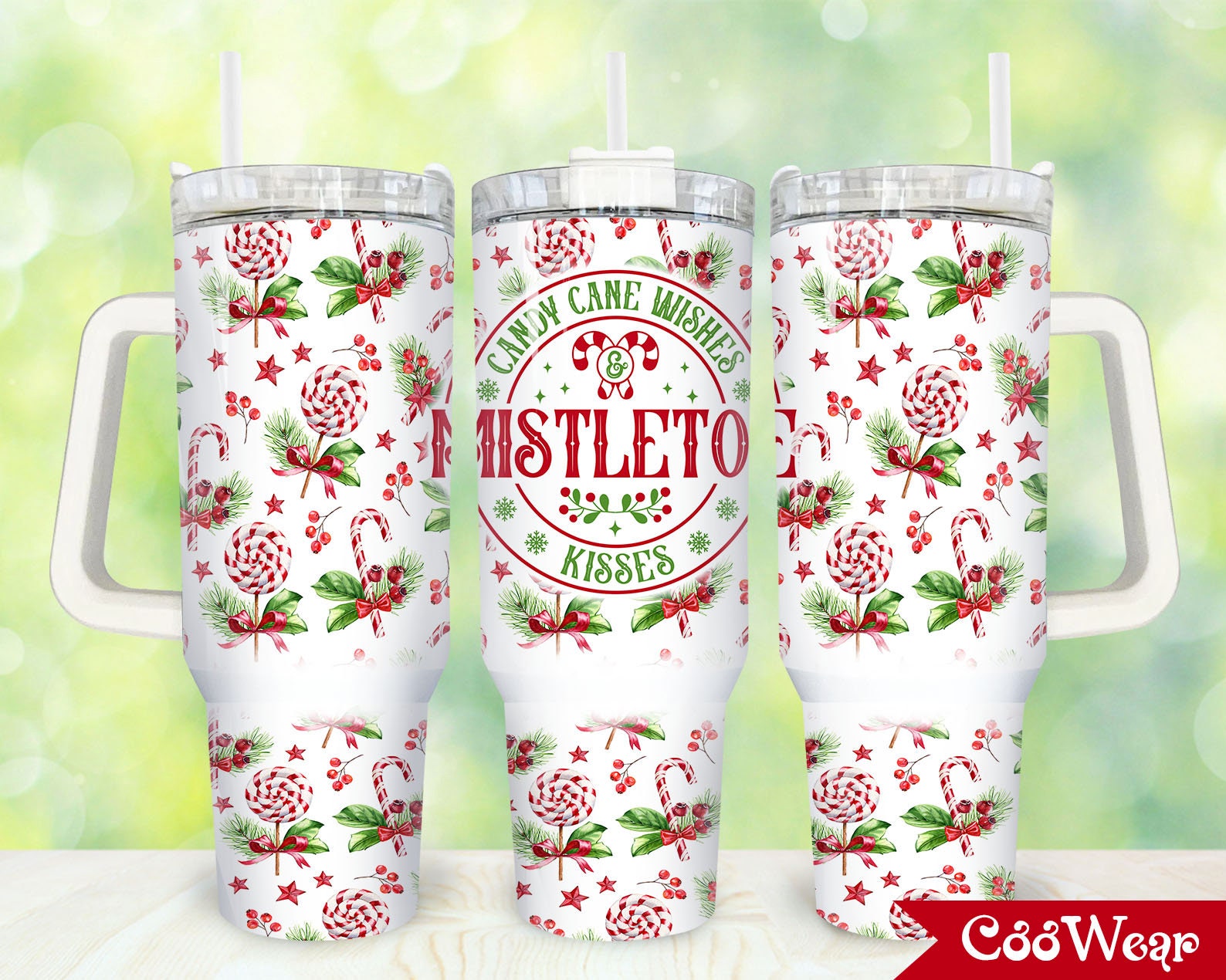 Candy Cane Wishes Custom Stanley Cup 40 oz 30 oz Tumbler With HandleTVC2301864