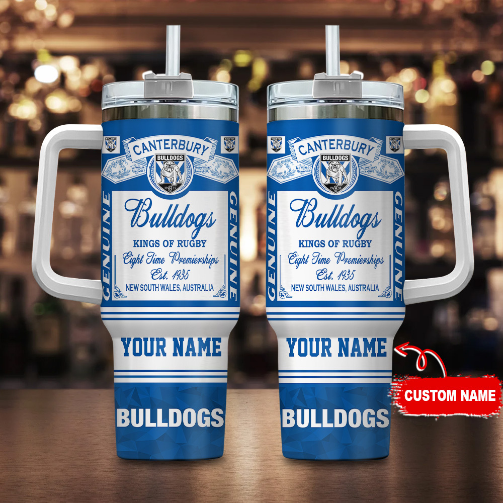 Canterbury-Bankstown Bulldogs Kings of Rugby NRL Custom Stanley Cup 40 oz 30 oz Tumbler With HandleTVC230114