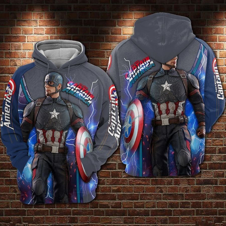 Captain America Marvel Cinematic Universe 3D All Over Print Hoodie, Zip Hoodie