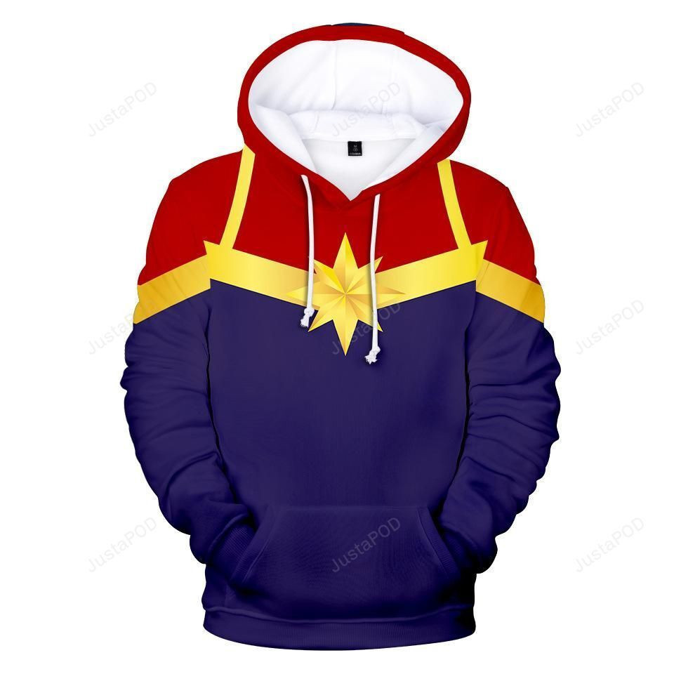 Captain Marvel 3D All Over Print Hoodie, Zip Hoodie
