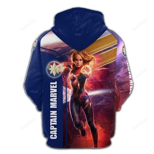 Captain Marvel 3D All Over Print Hoodie, Zip Hoodie