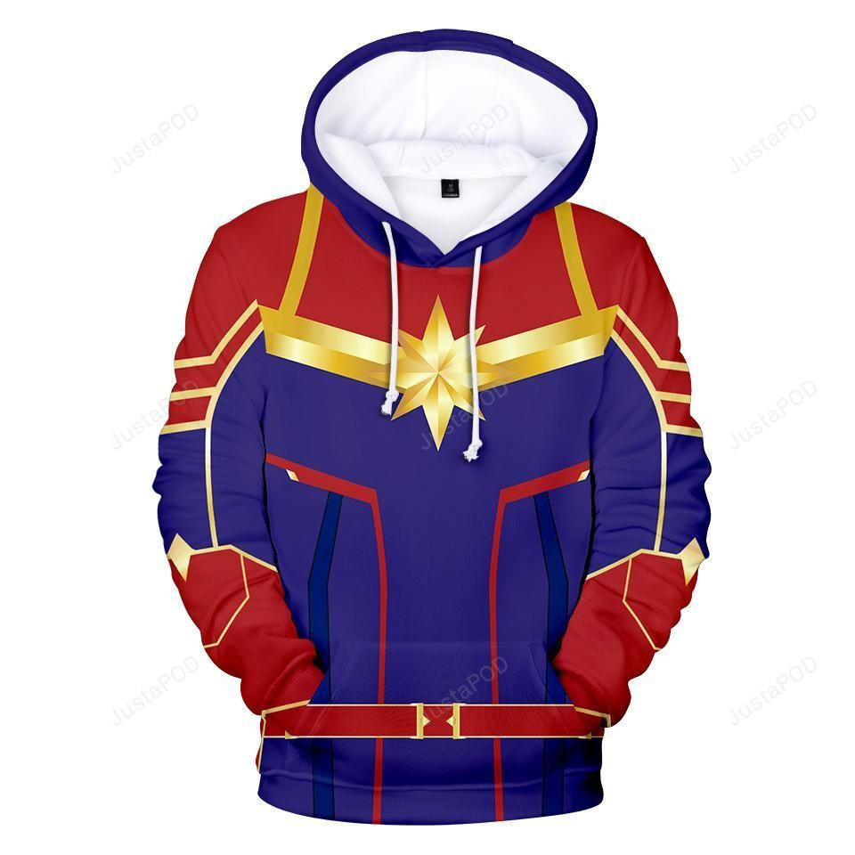 Captain Marvel 3D All Over Print Hoodie, Zip Hoodie