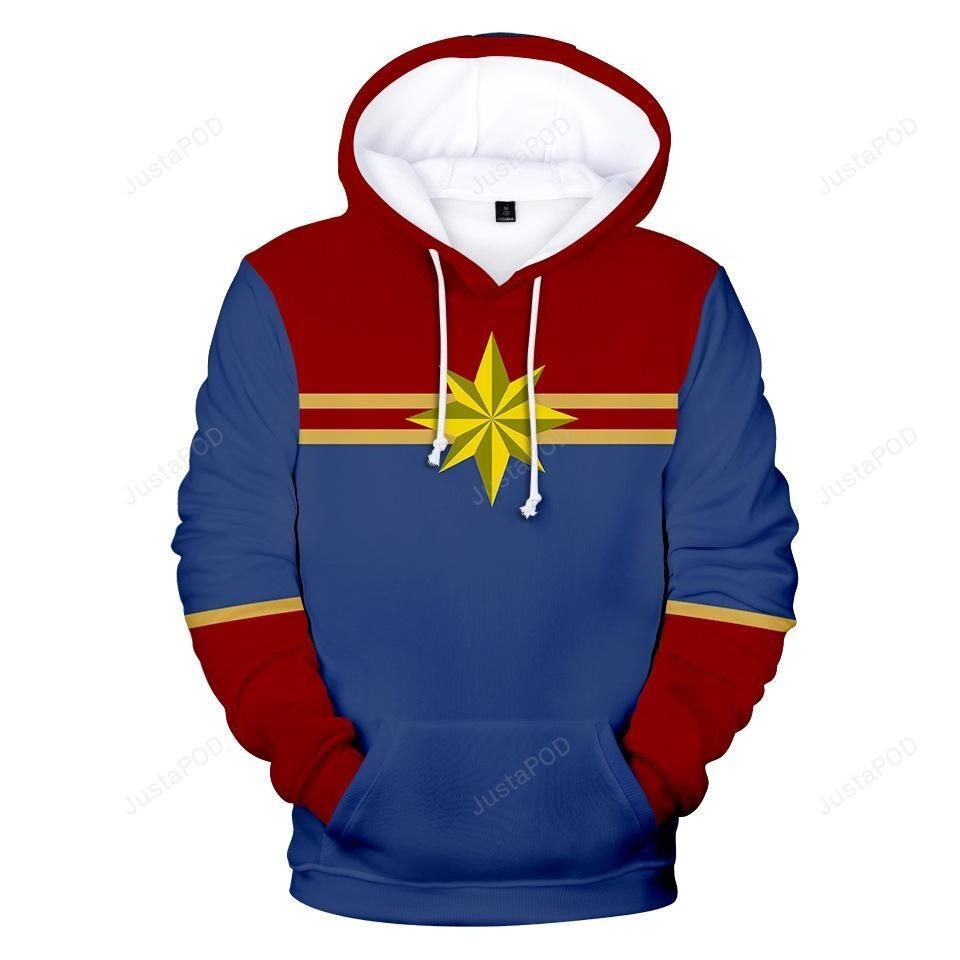 Captain Marvel 3D All Over Print Hoodie, Zip Hoodie