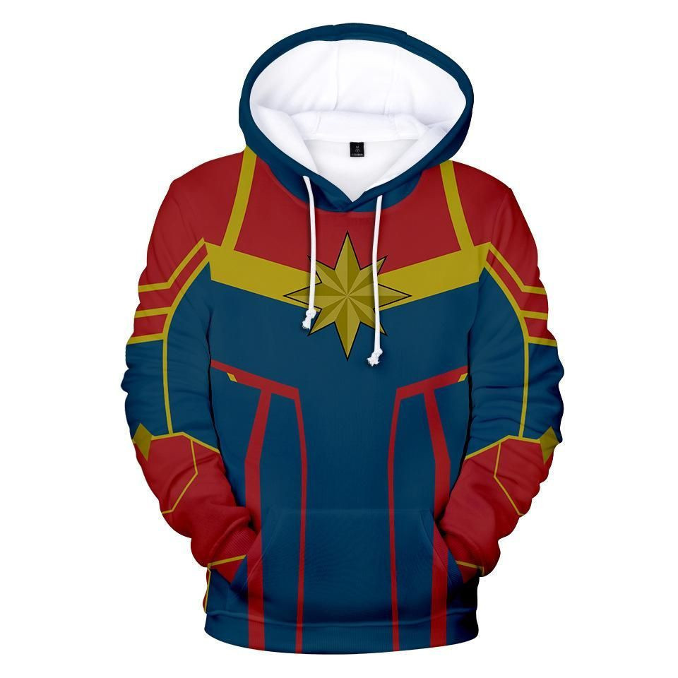 Captain Marvel 3D All Over Print Hoodie, Zip Hoodie