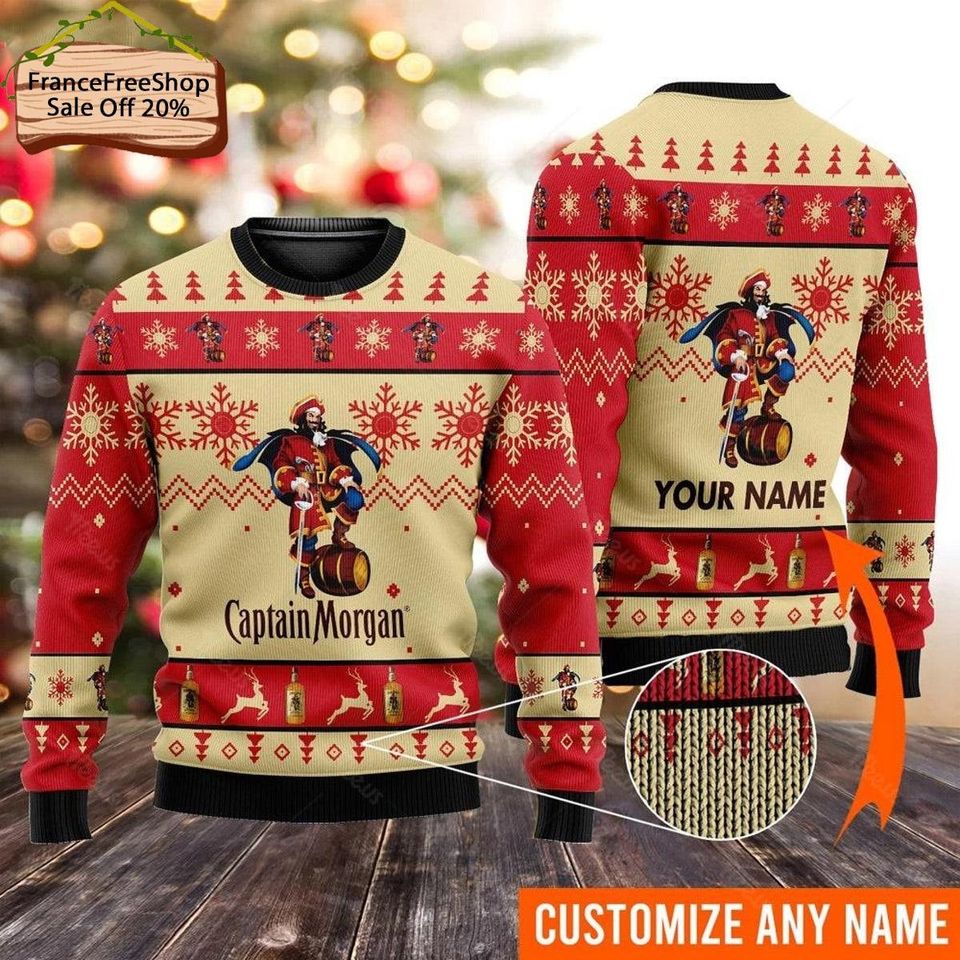 Captain Morgan Christmas Sweater, Captain Morgan Ugly Sweater