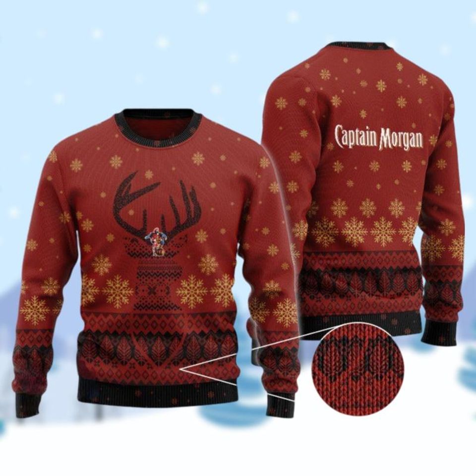 Captain Morgan Sweater, Morgan Rum Christmas Sweater, Alcohol Holiday Sweater