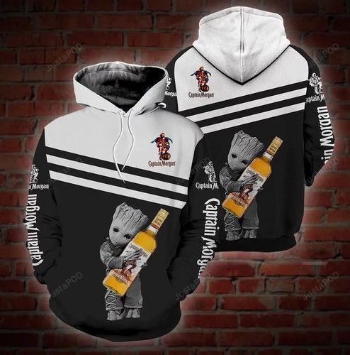 Captain Morgan Whiskey 3D All Over Print Hoodie, Zip Hoodie