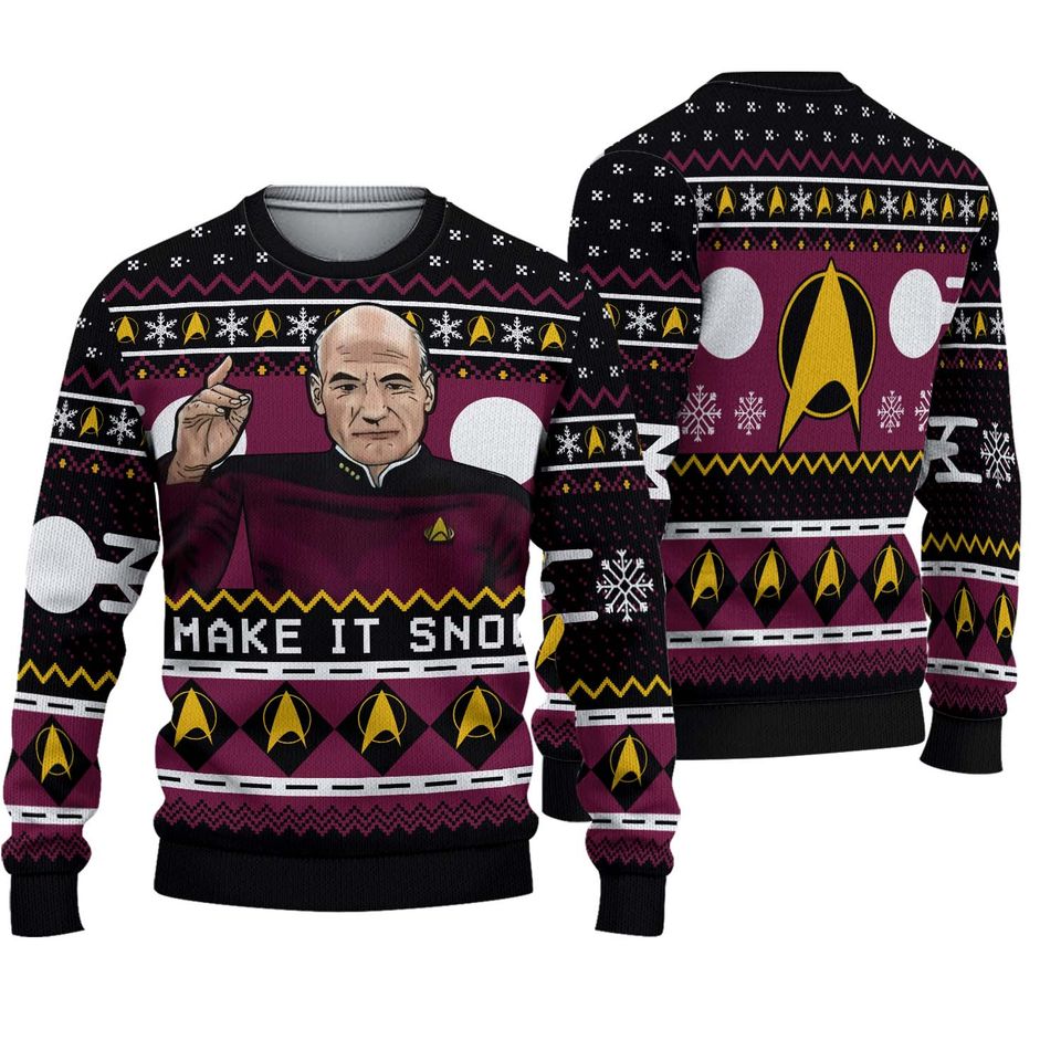 Captain Picard startrek2020 Ugly Sweater