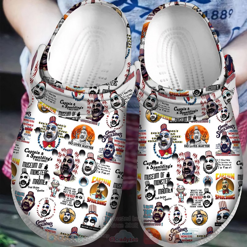 Captain Spaulding House of 1000 Corpses Movie Crocs Crocband Clogs Shoes Comfortable For Men Women and Kids