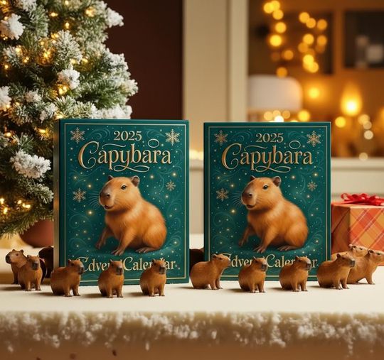 Capybara Advent Calendar 2025: 24 Acrylic Christmas Decorations Capybara Gift, Capybara Ornament Set Cozy & Chill Animal Decor - Image 10
