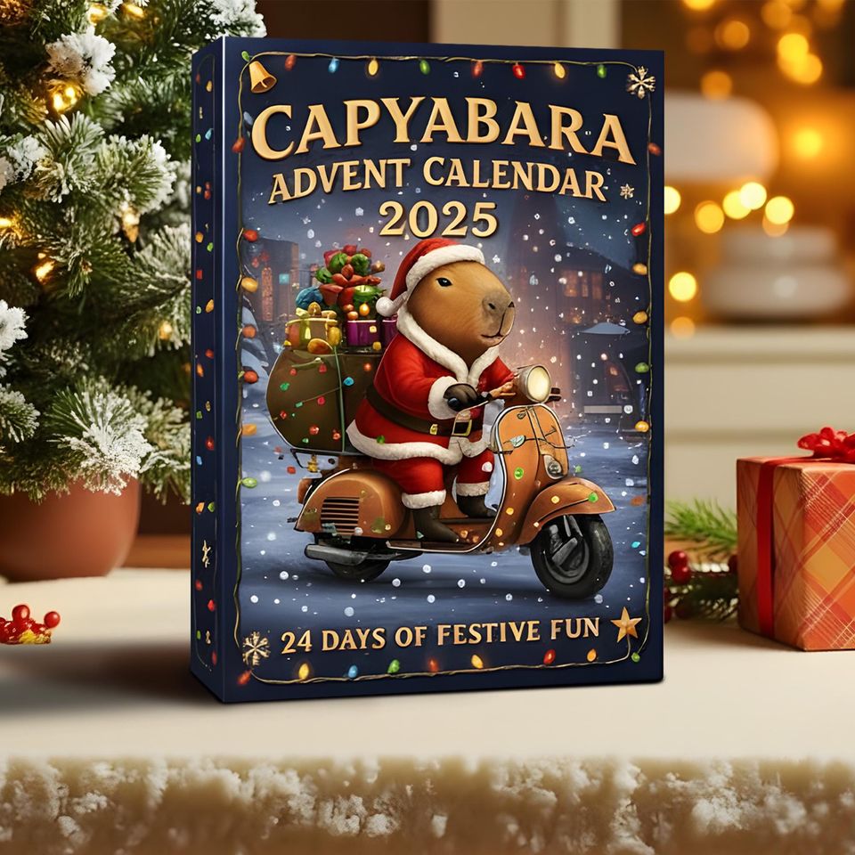 Capybara Advent Calendar 2025 2D Acrylic Gift, 24 Pcs Cute Capybara Figures, Christmas Countdown Calendar, Unique Holiday Gift, Xmas Decor - Image 3