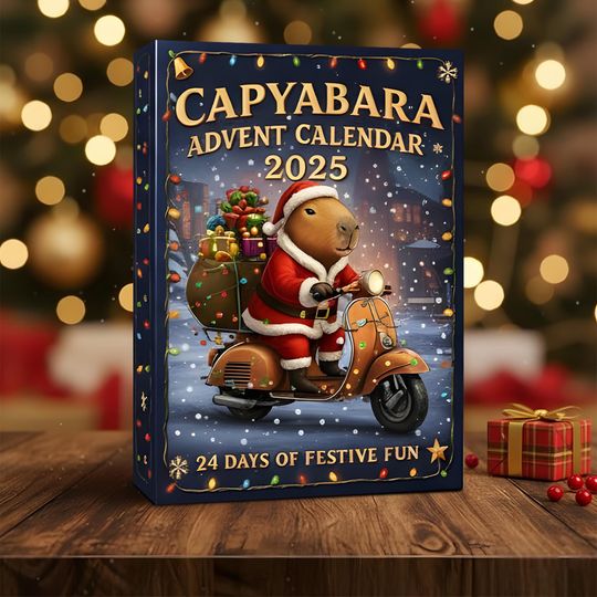 Capybara Advent Calendar 2025 2D Acrylic Gift, 24 Pcs Cute Capybara Figures, Christmas Countdown Calendar, Unique Holiday Gift, Xmas Decor - Image 10