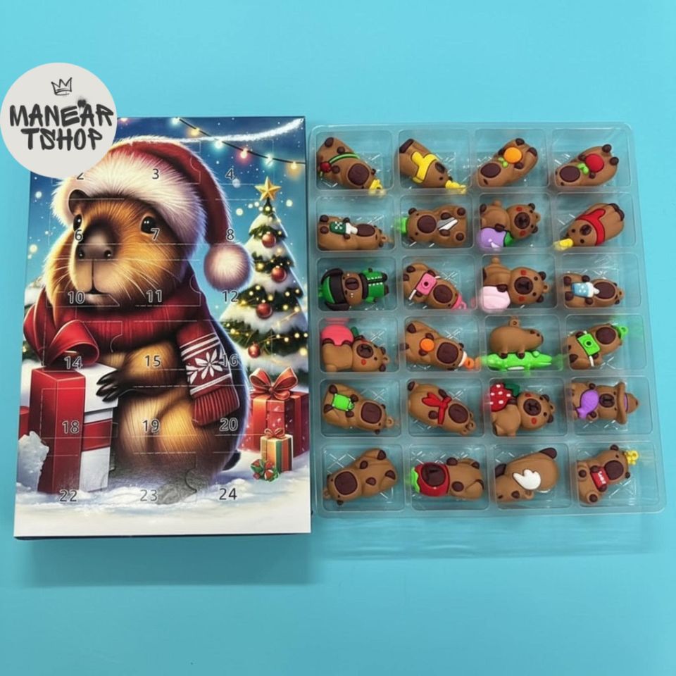 Capybara Airplane Advent Calendar 2025, Surprise Capybara Box