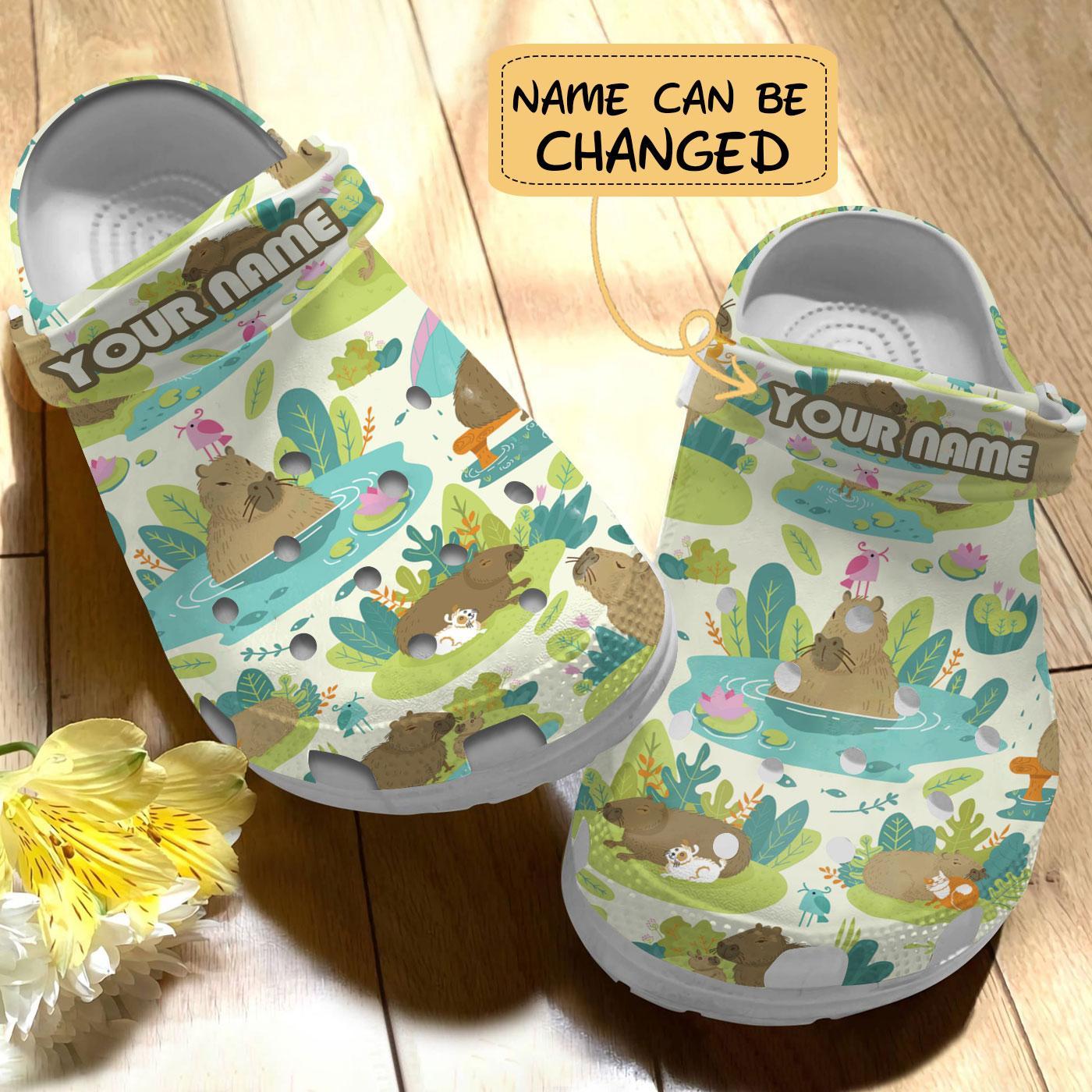 Capybara Crocs Crocband Clogs Shoes Comfortable For Men Women and Kids - Image 4