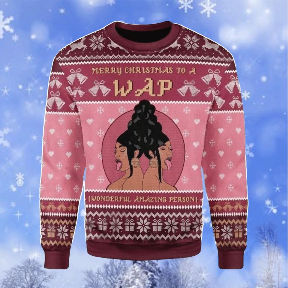 Cardi B Ugly Sweater, Cardi B All Over Print Sweatshirt, American Rapper Ugly Sweater