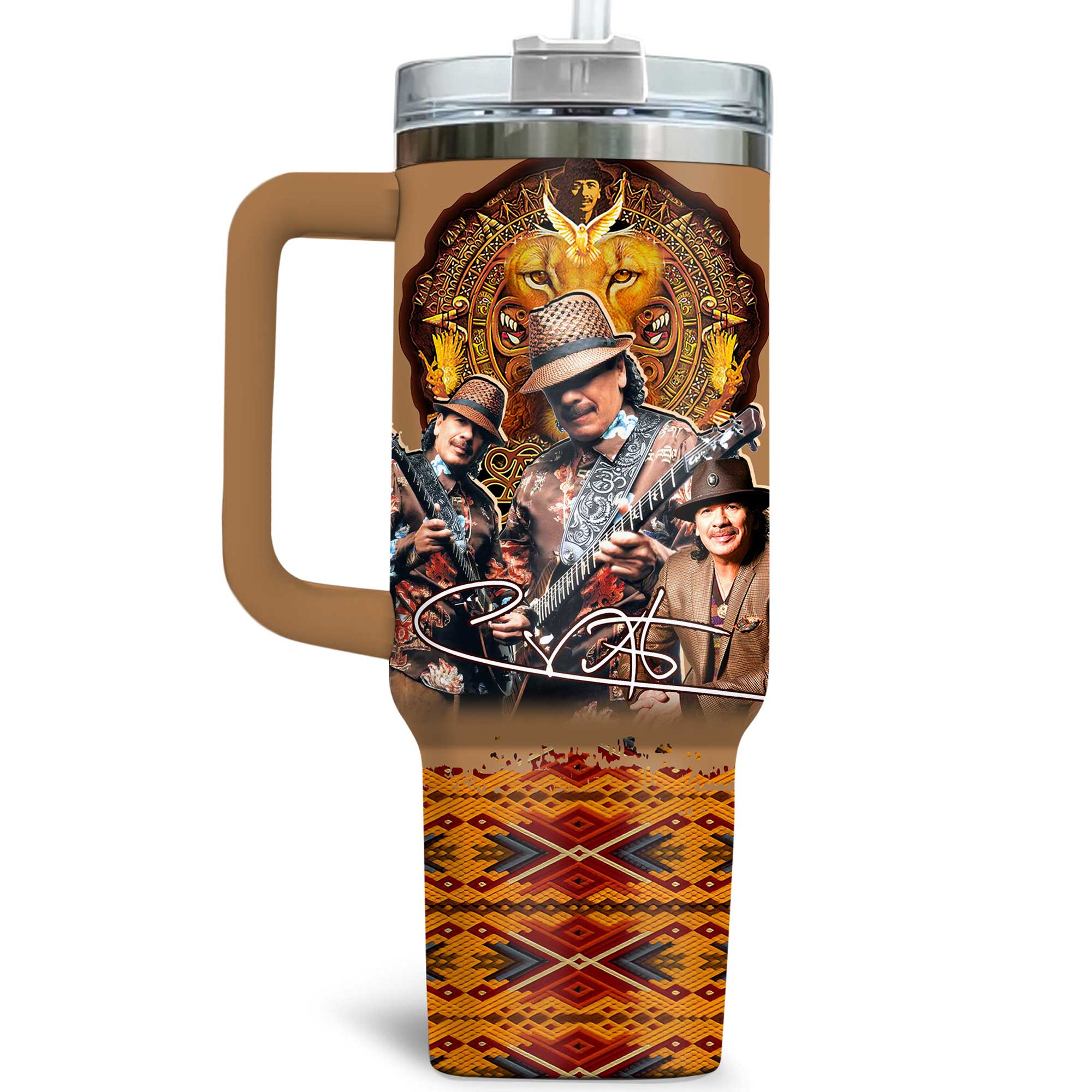 Carlos Santana Music Custom Stanley Cup 40 oz 30 oz Tumbler With HandleTVC2301175 - Image 2