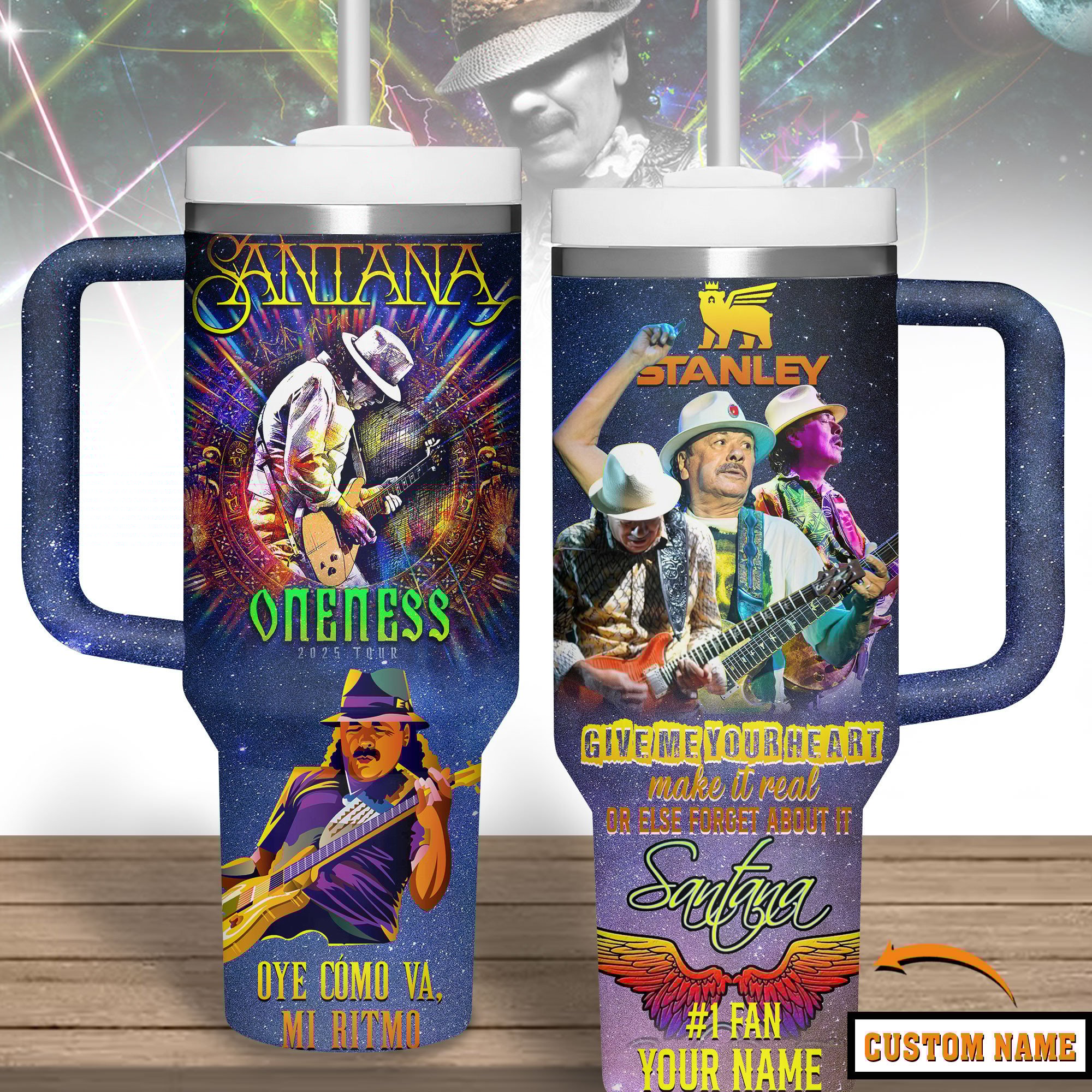 Carlos Santana Music Custom Stanley Cup 40 oz 30 oz Tumbler With HandleTVC2301279