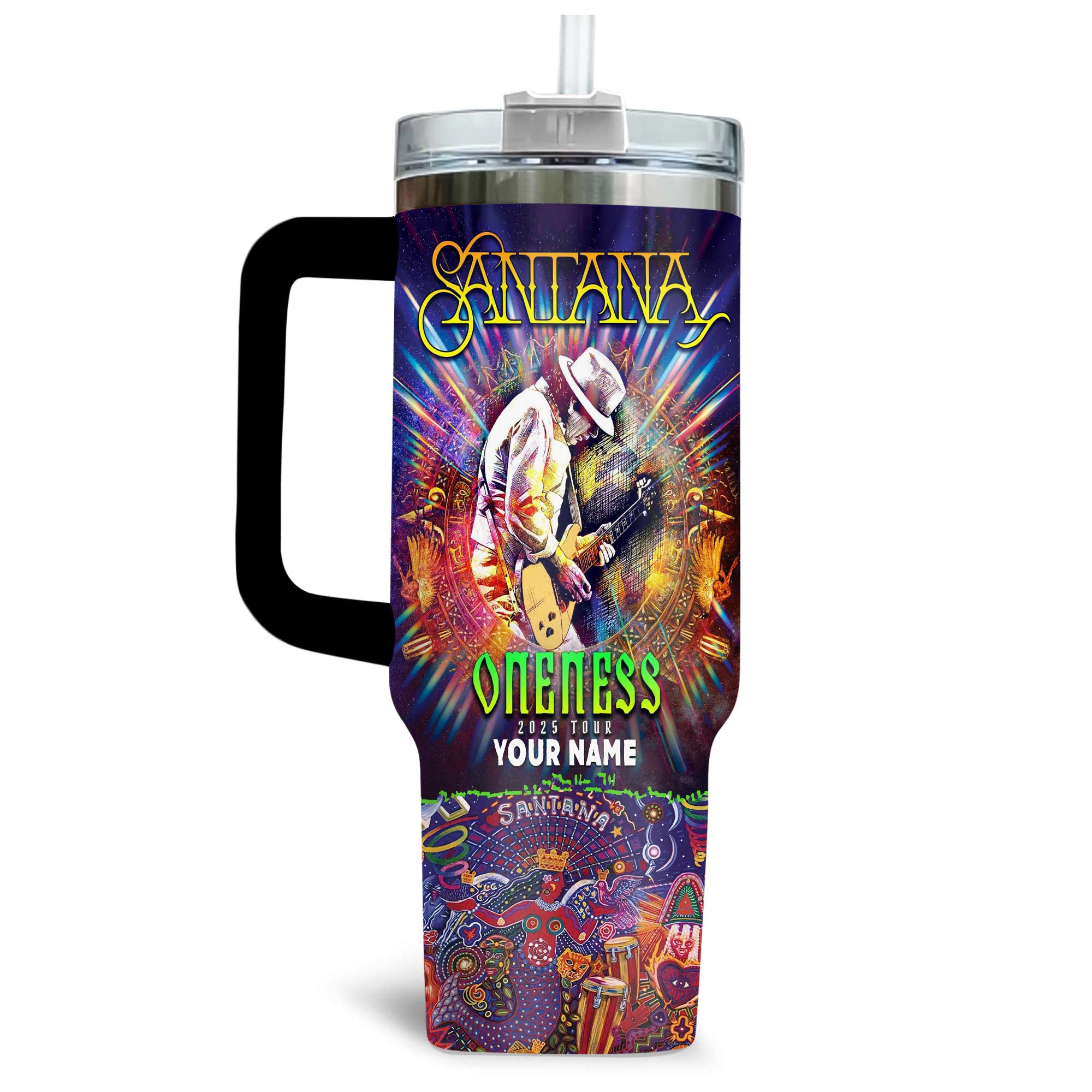Carlos Santana Music Custom Stanley Cup 40 oz 30 oz Tumbler With HandleTVC230192 - Image 3