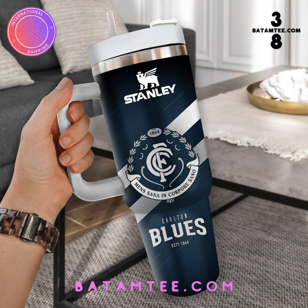 Carlton Blues AFL Custom Stanley Cup 40 oz 30 oz Tumbler With HandleTVC230102