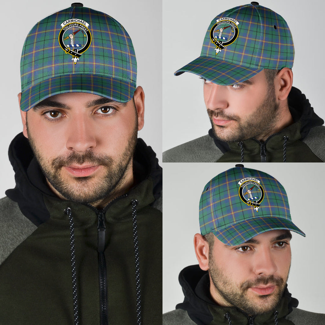 Carmichael Ancient Tartan Baseball Cap, Tartan Plaid Cap with Family Crest K23 Trucker Hats Custom Hats Gifts For Men & Women