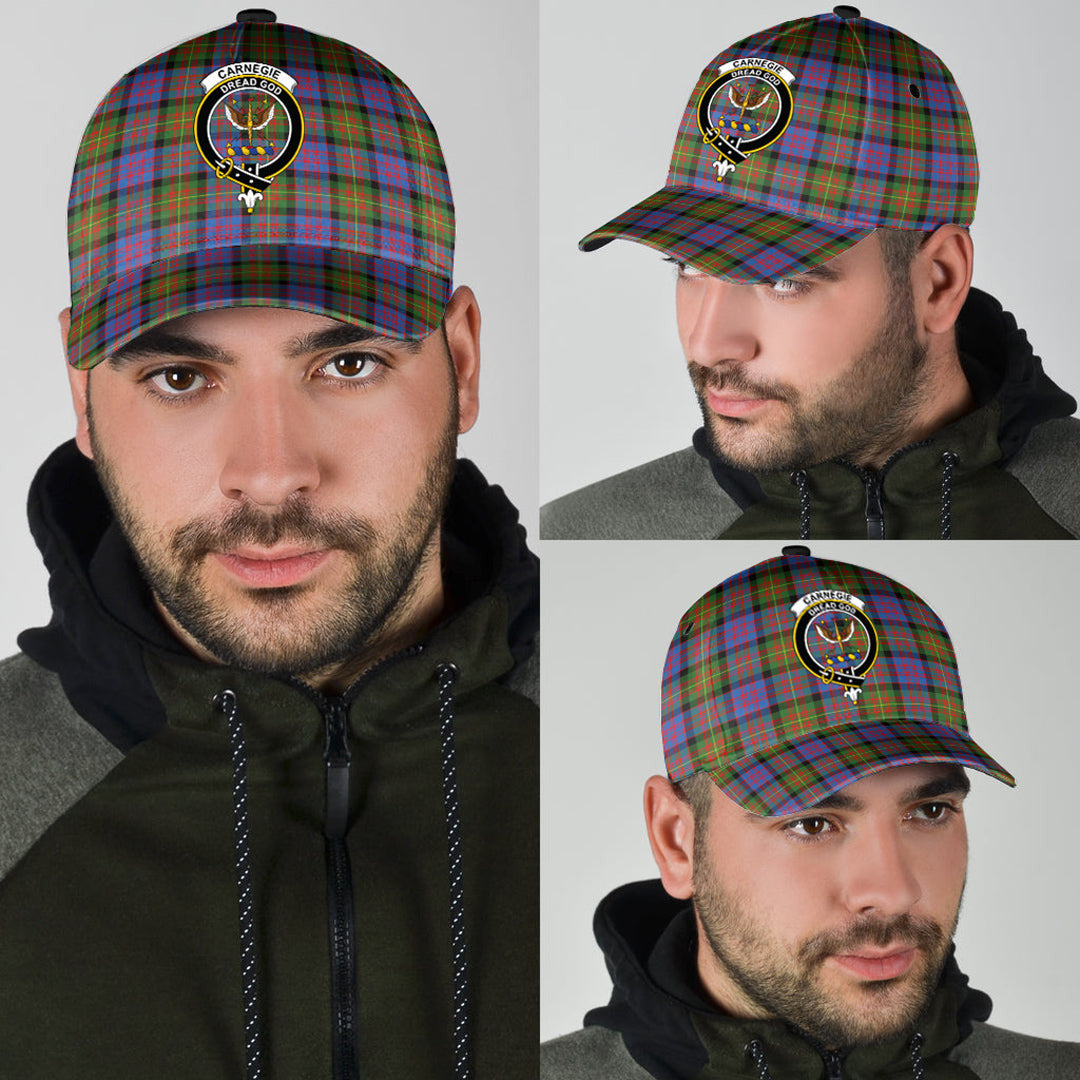 Carnegie Ancient Tartan Baseball Cap, Tartan Plaid Cap with Family Crest K23 Trucker Hats Custom Hats Gifts For Men & Women