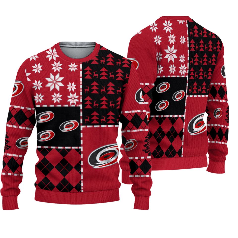 Carolina Hurricanes Ice Hockey Christmas Ugly Sweater