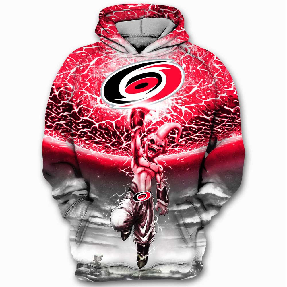 Carolina Hurricanes Nhl Majin Buu Dragon Ball Z 3D All Over Print Hoodie, Zip Hoodie