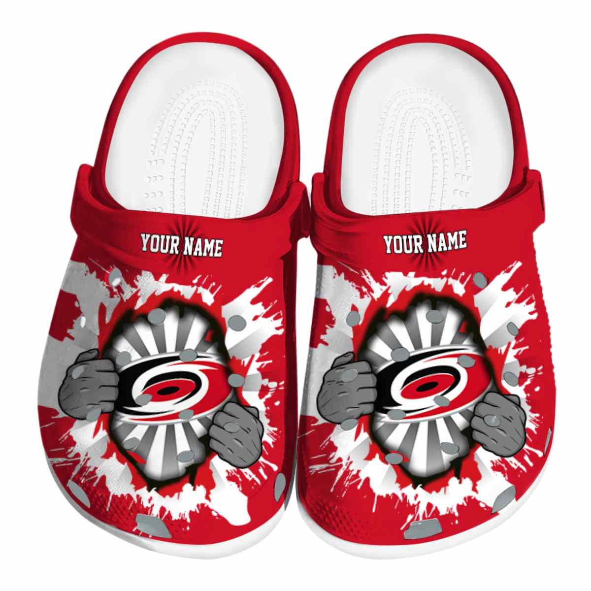 Carolina Hurricanes NHL Sport Crocs Crocband Clogs Shoes Comfortable For Men Women and Kids