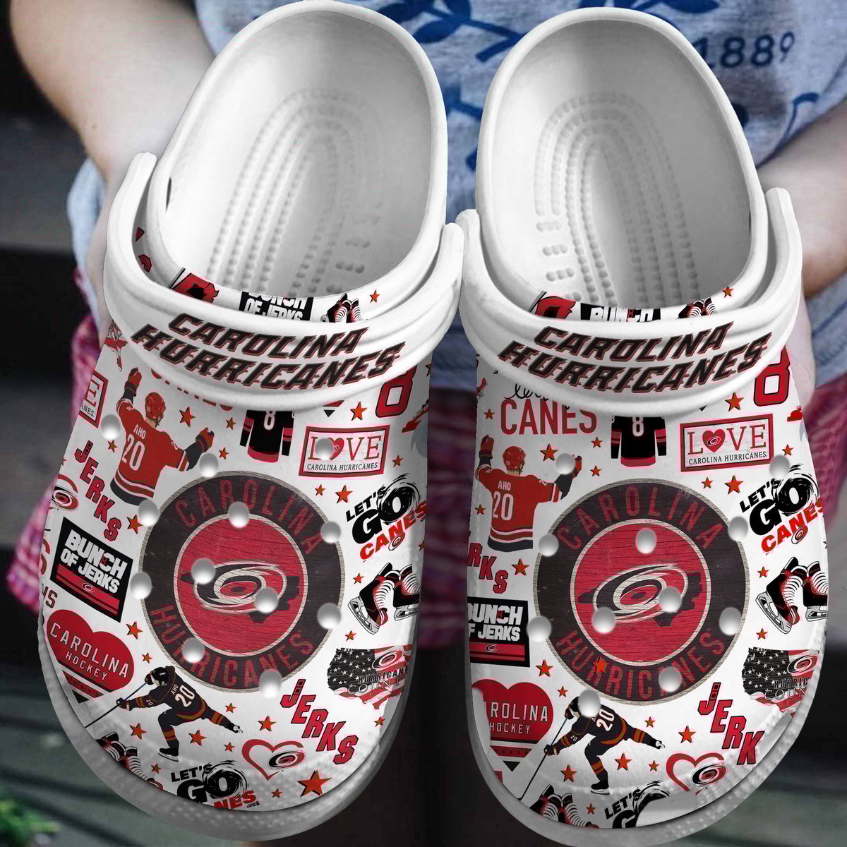 Carolina Hurricanes NHL Sport Crocs Crocband Clogs Shoes Comfortable For Men Women and Kids