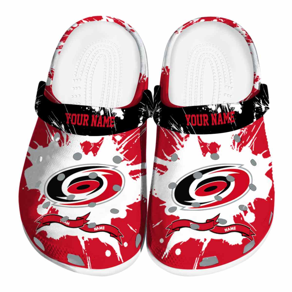 Carolina Hurricanes NHL Sport Crocs Crocband Clogs Shoes Comfortable For Men Women and Kids