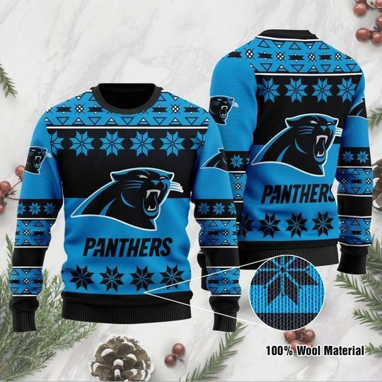Carolina Panthers Christmas For Fans Ugly Christmas Sweater Adult 3D Funny Matching for family