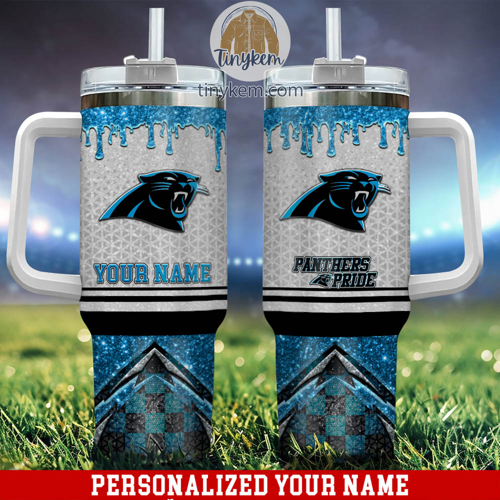 Carolina Panthers Glitter NFL Custom Stanley Cup 40 oz 30 oz Tumbler With HandleTVC2301221