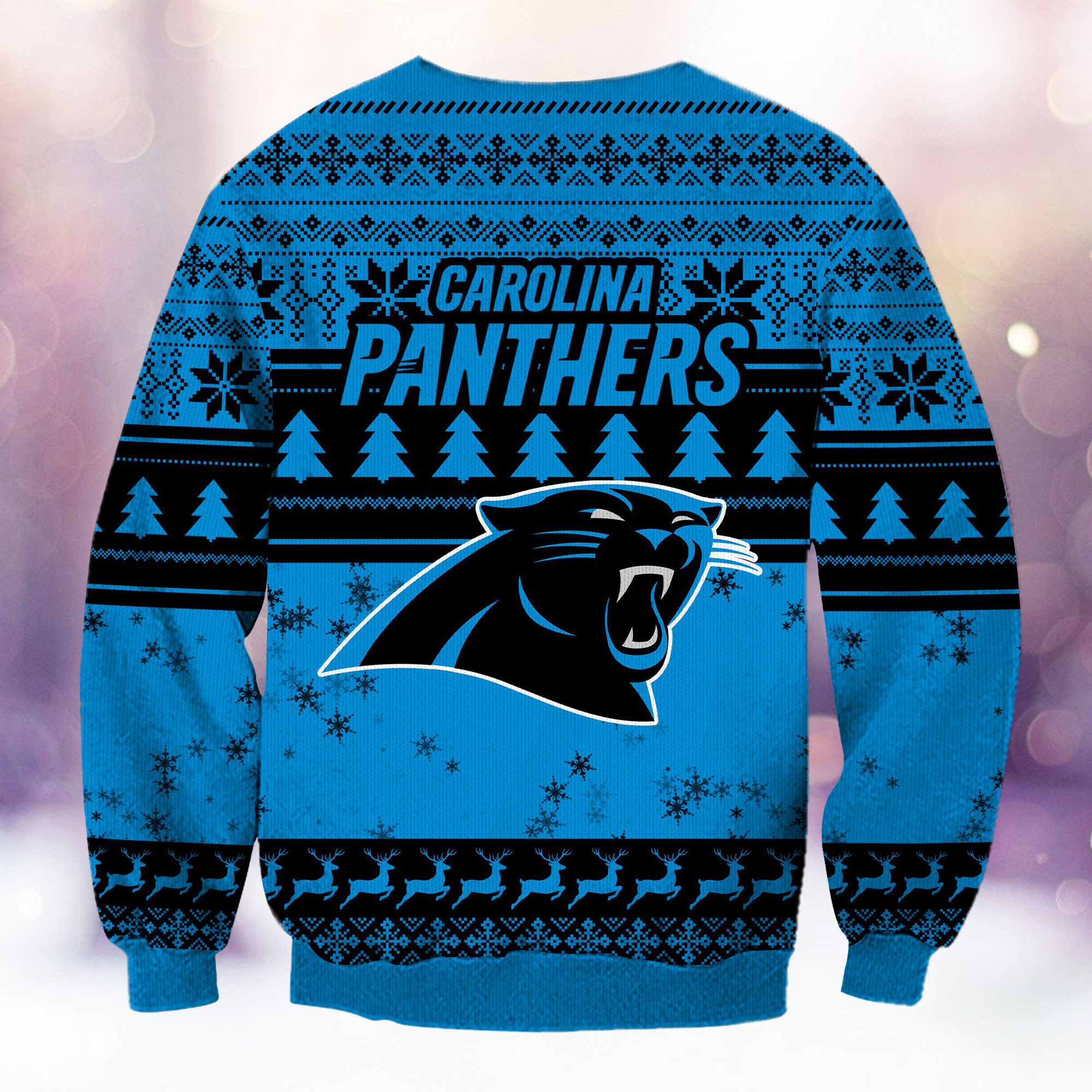 Carolina Panthers Grinch Ugly Christmas Sweater Adult 3D Funny Matching for family - Image 3