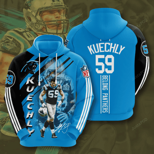 Carolina Panthers Luke Kuechly 3D All Over Print Hoodie, Zip Hoodie
