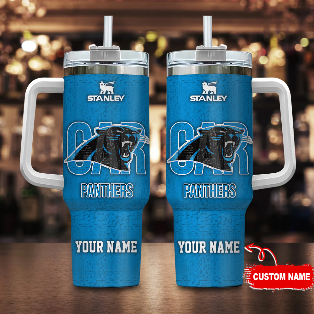 Carolina Panthers NFL 3D Logo Custom Stanley Cup 40 oz 30 oz Tumbler With HandleTVC2301108
