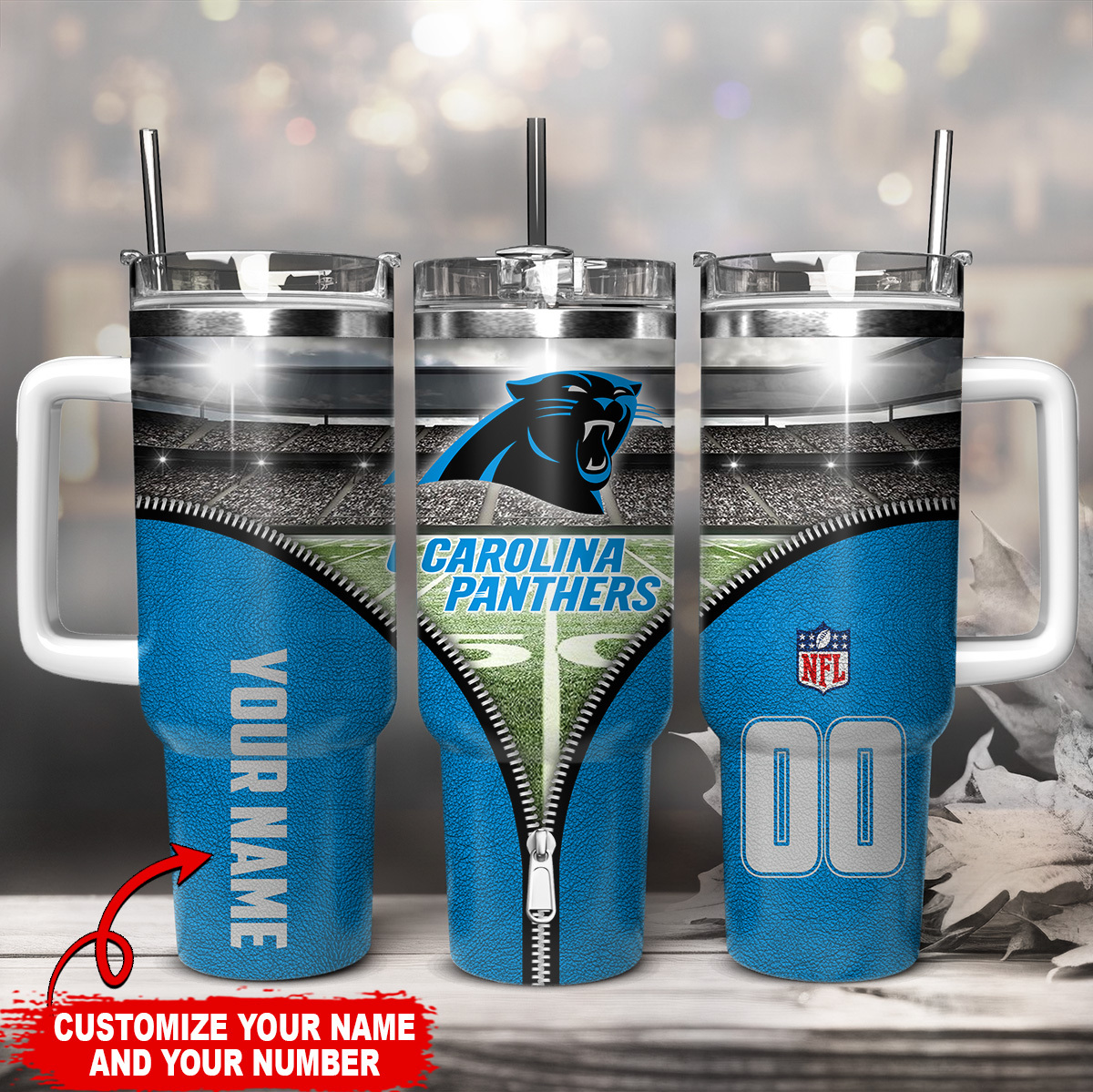 Carolina Panthers NFL Custom Stanley Cup 40 oz 30 oz Tumbler With HandleTVC230139