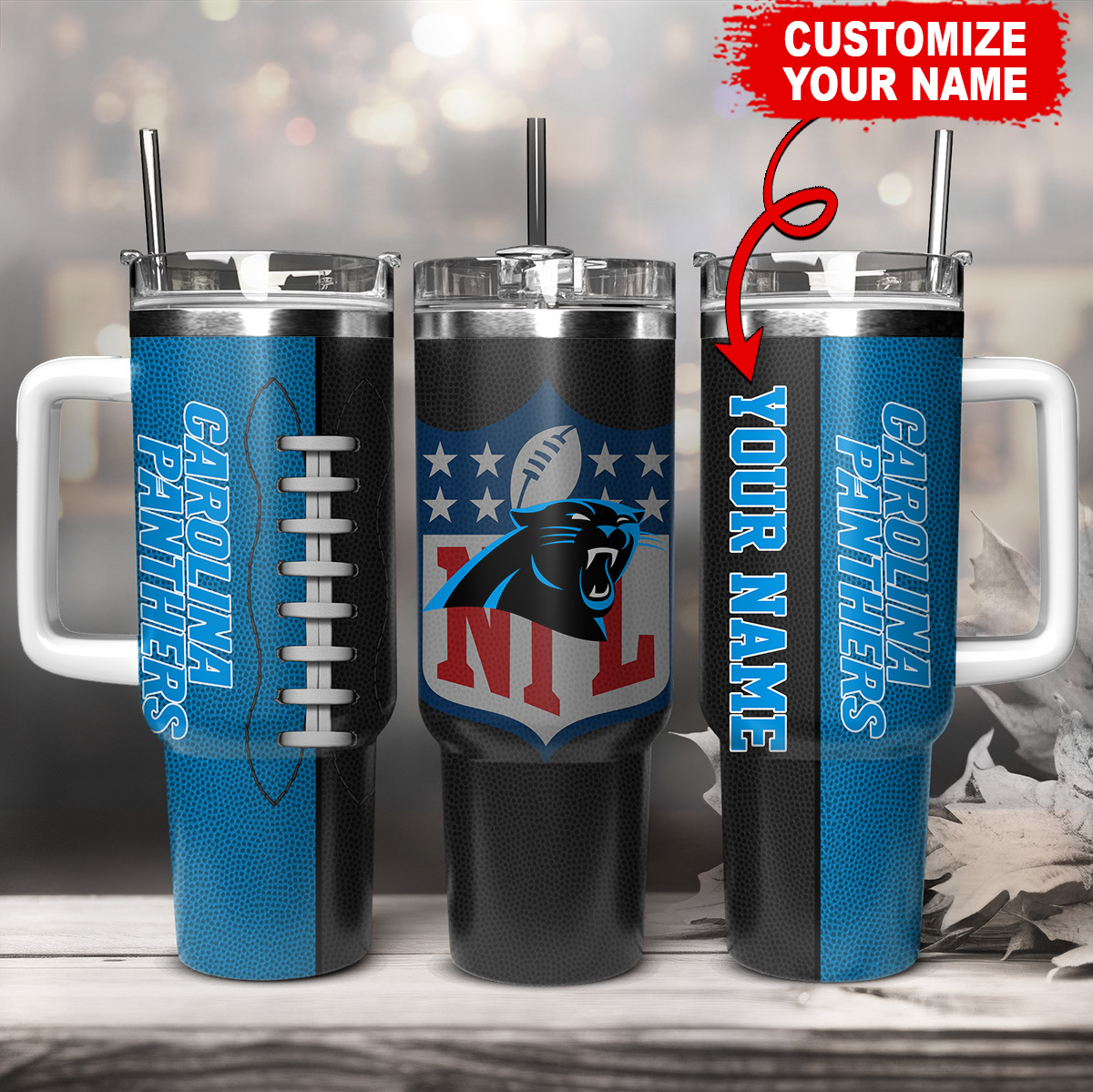 Carolina Panthers NFL Custom Stanley Cup 40 oz 30 oz Tumbler With HandleTVC230141