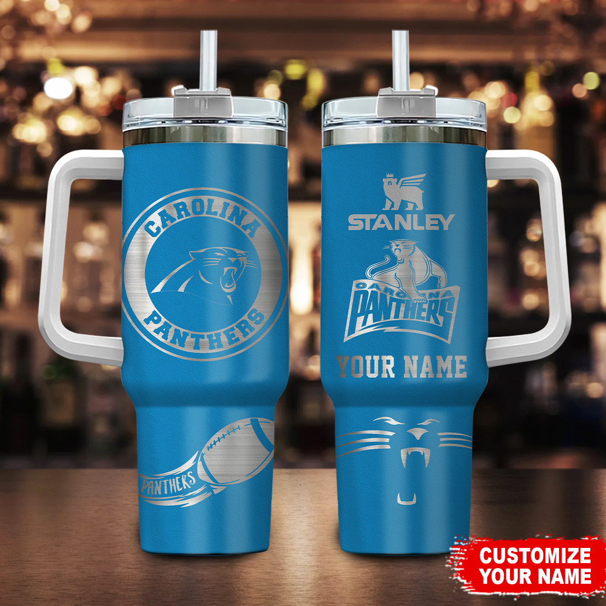 Carolina Panthers NFL Custom Stanley Cup 40 oz 30 oz Tumbler With HandleTVC230178