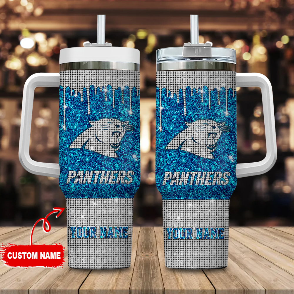 Carolina Panthers NFL Glitter Custom Stanley Cup 40 oz 30 oz Tumbler With HandleTVC2301114