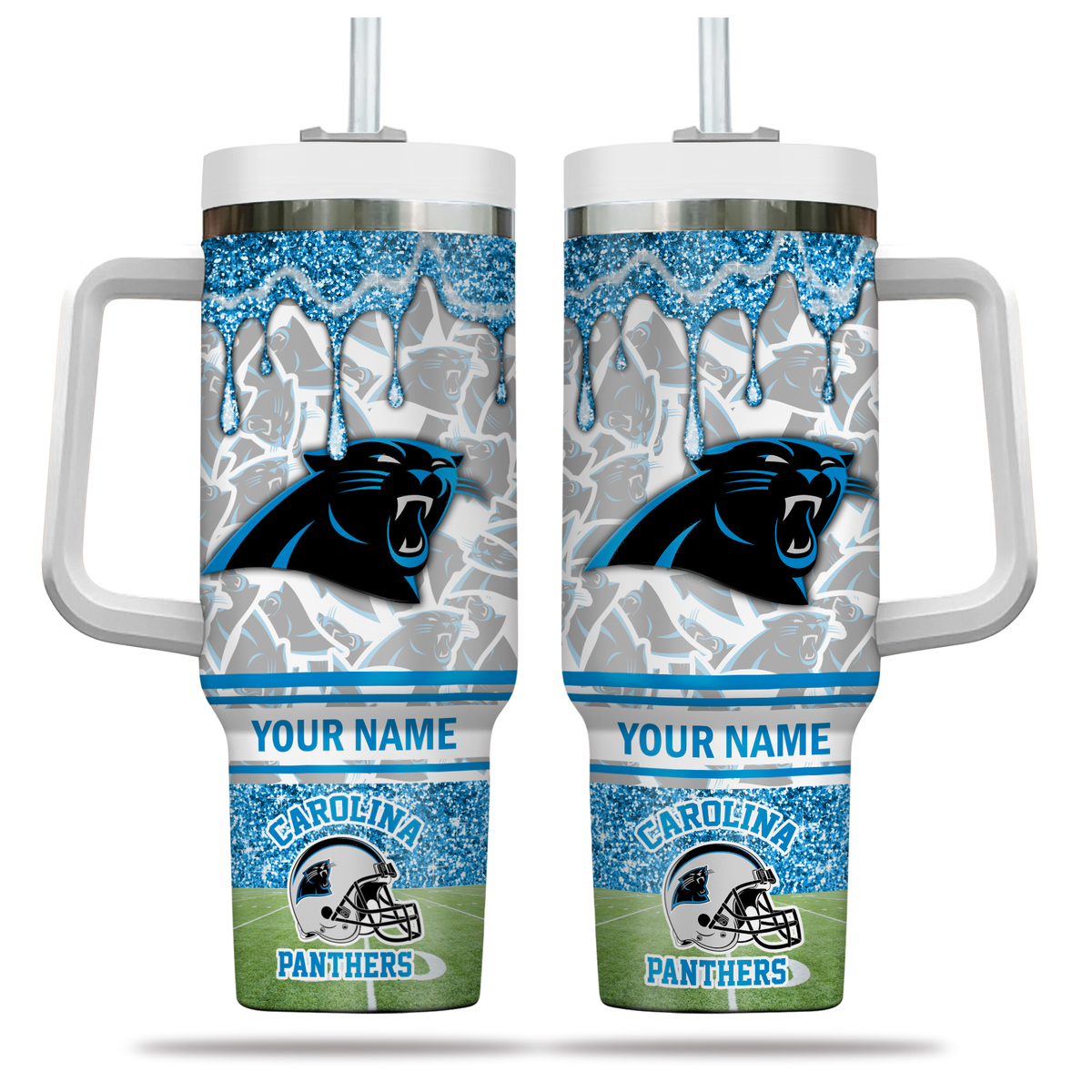 Carolina Panthers NFL Glitter Custom Stanley Cup 40 oz 30 oz Tumbler With HandleTVC230194 - Image 2