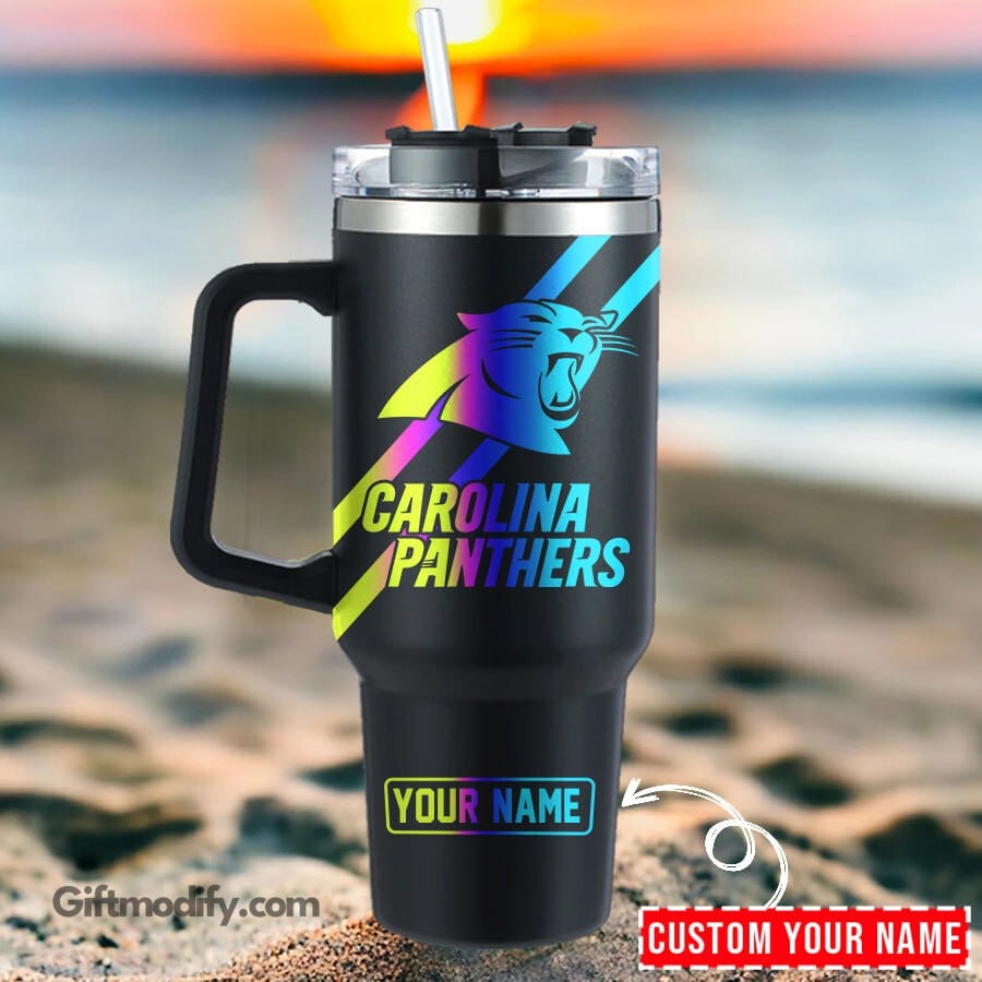 Carolina Panthers NFL Hologram Logo Custom Stanley Cup 40 oz 30 oz Tumbler With HandleTVC2301183