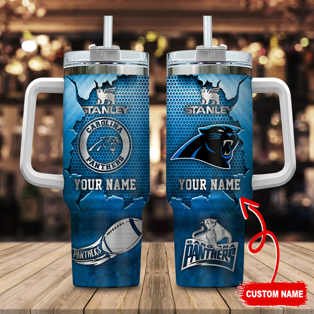 Carolina Panthers NFL Metal Style Custom Stanley Cup 40 oz 30 oz Tumbler With HandleTVC230185