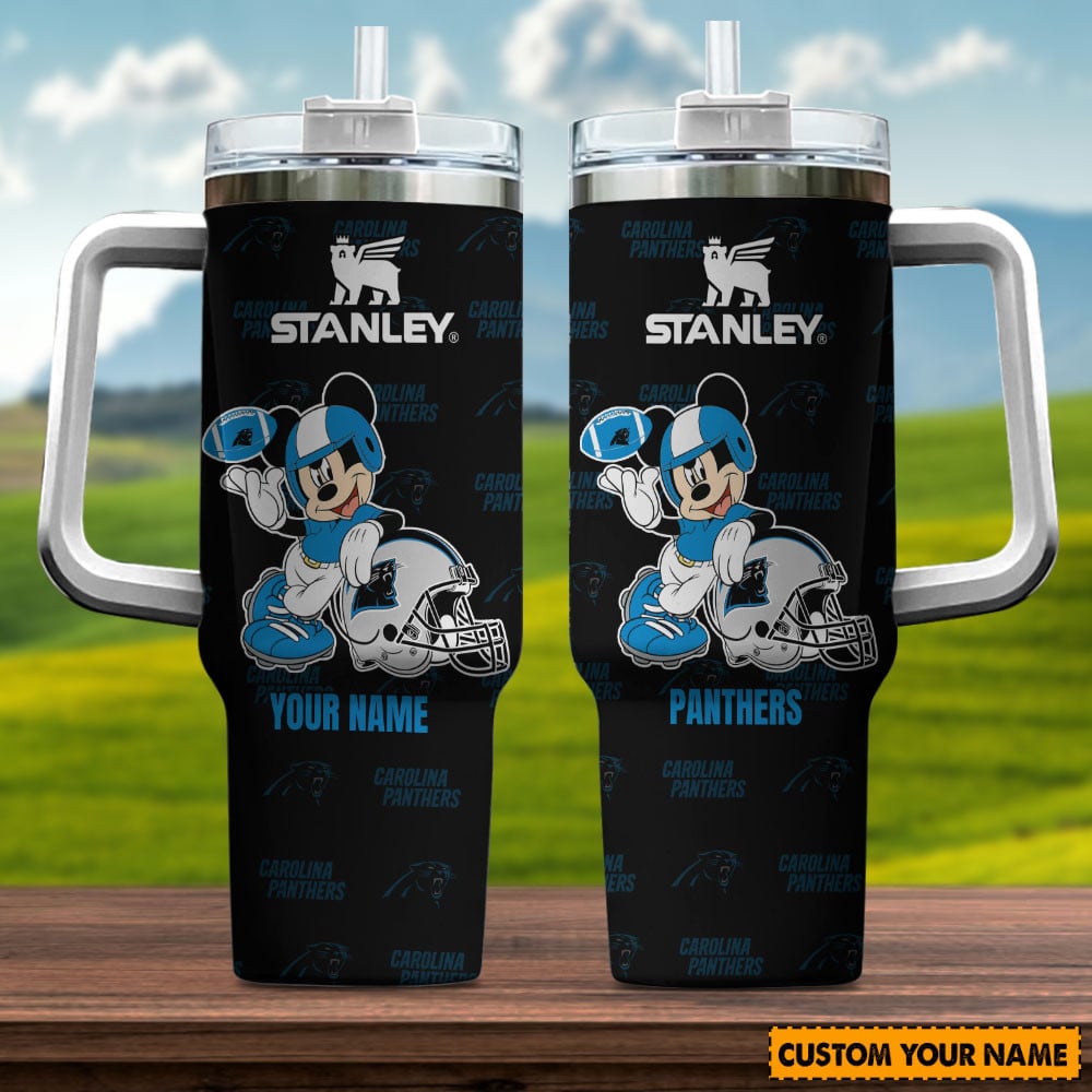 Carolina Panthers NFL Mickey Mouse Custom Stanley Cup 40 oz 30 oz Tumbler With HandleTVC230137