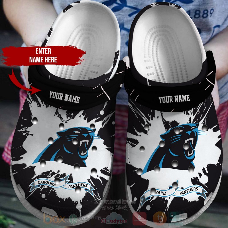 Carolina Panthers NFL Sport Crocs Crocband Clogs Shoes Comfortable For Men Women and Kids