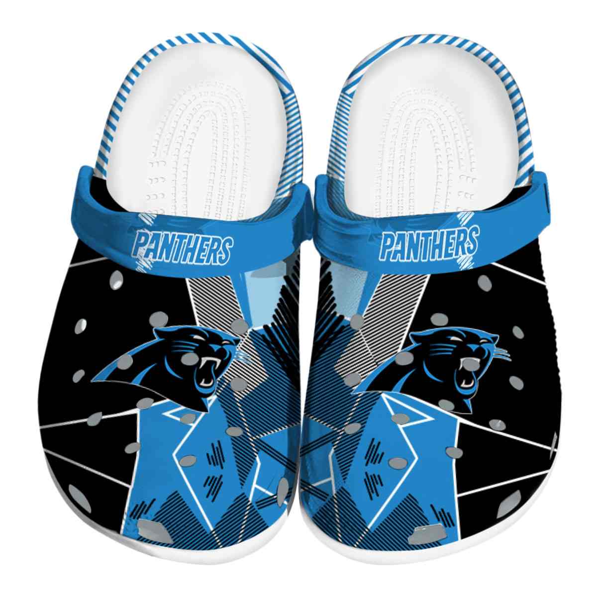 Carolina Panthers NFL Sport Crocs Crocband Clogs Shoes Comfortable For Men Women and Kids