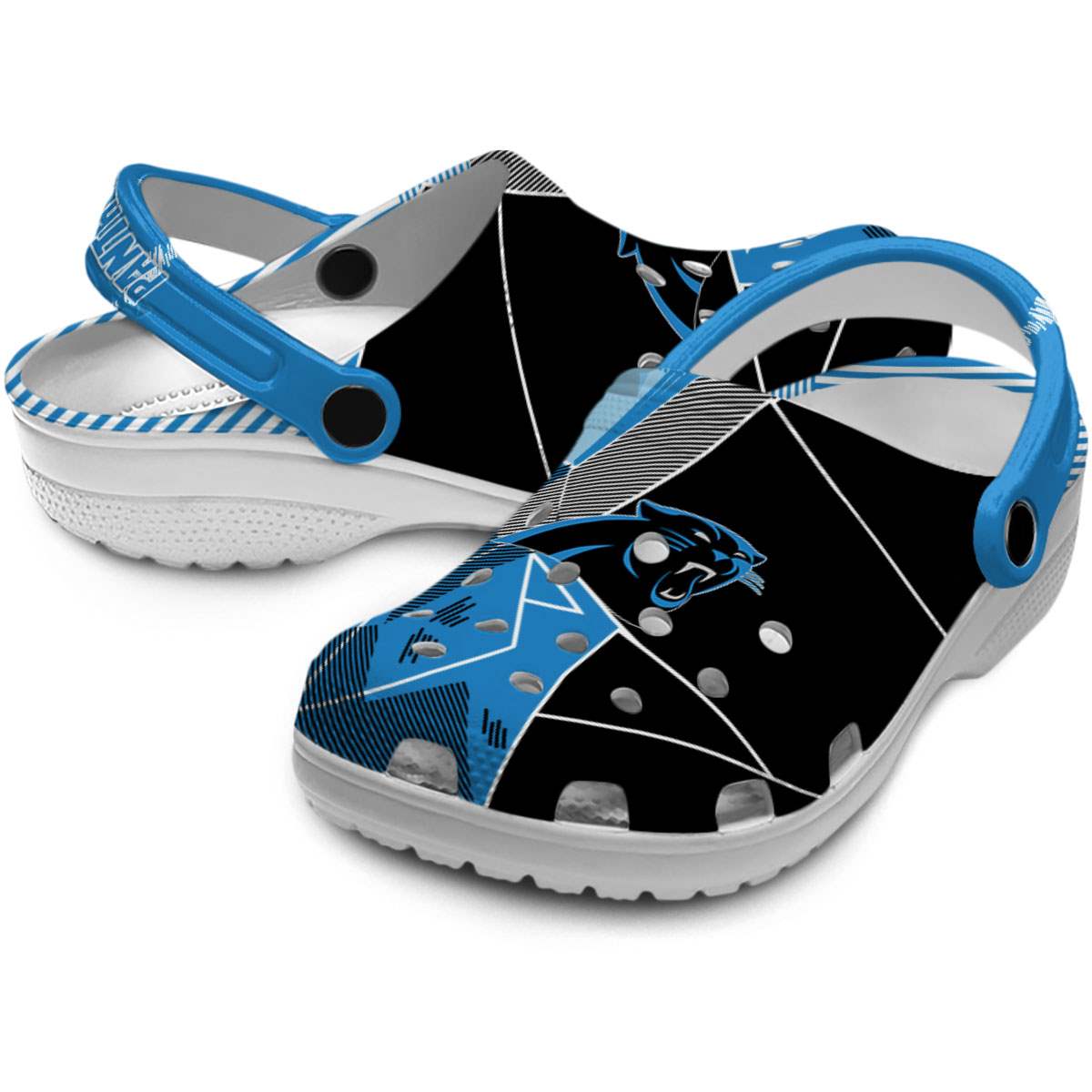 Carolina Panthers NFL Sport Crocs Crocband Clogs Shoes Comfortable For Men Women and Kids - Image 3