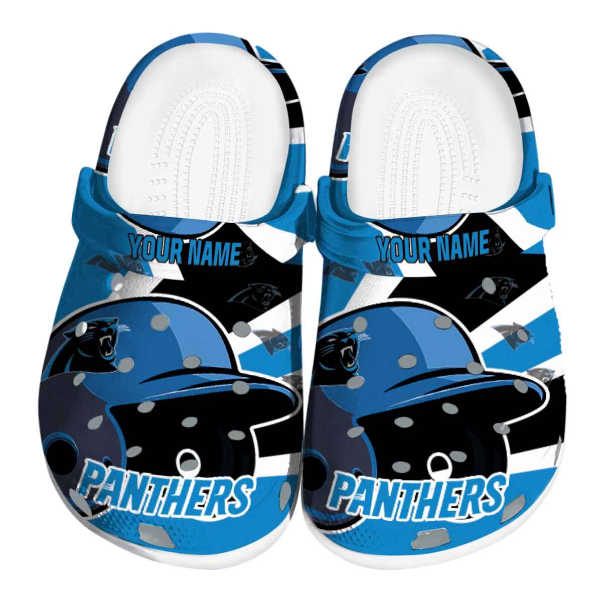 Carolina Panthers NFL Sport Crocs Crocband Clogs Shoes Comfortable For Men Women and Kids