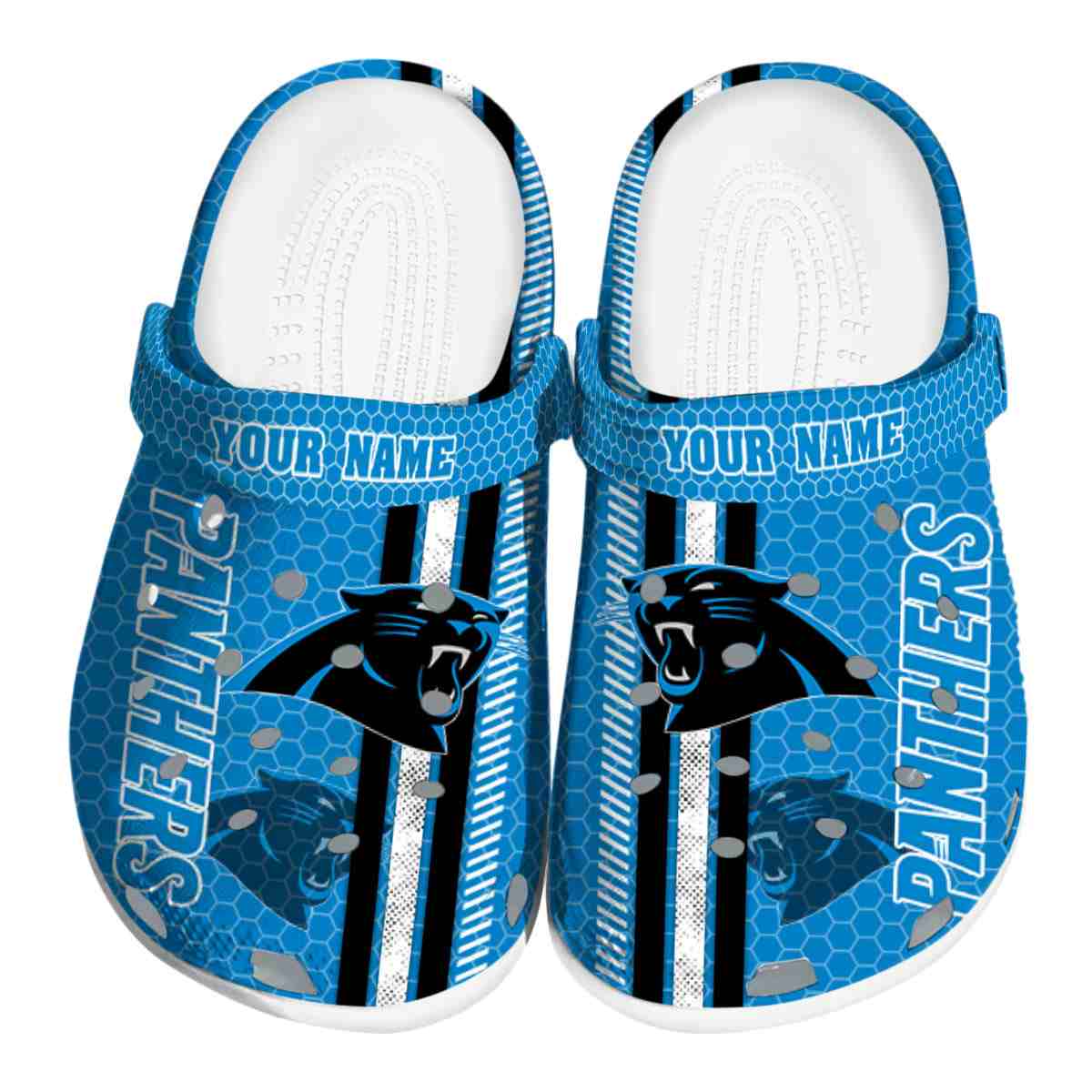 Carolina Panthers NFL Sport Crocs Crocband Clogs Shoes Comfortable For Men Women and Kids