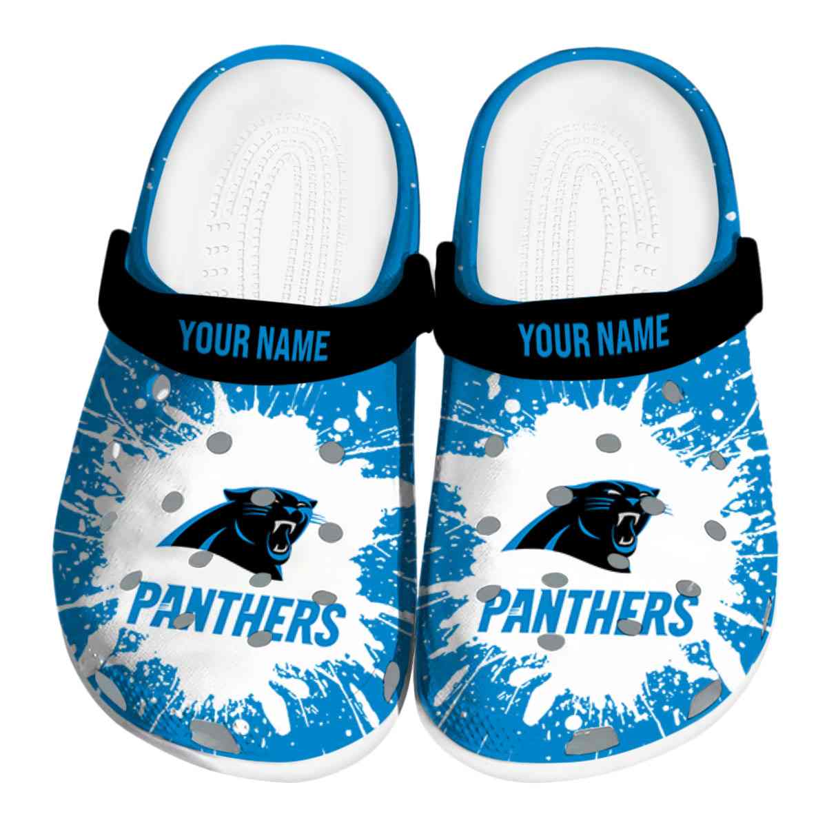 Carolina Panthers NFL Sport Crocs Crocband Clogs Shoes Comfortable For Men Women and Kids