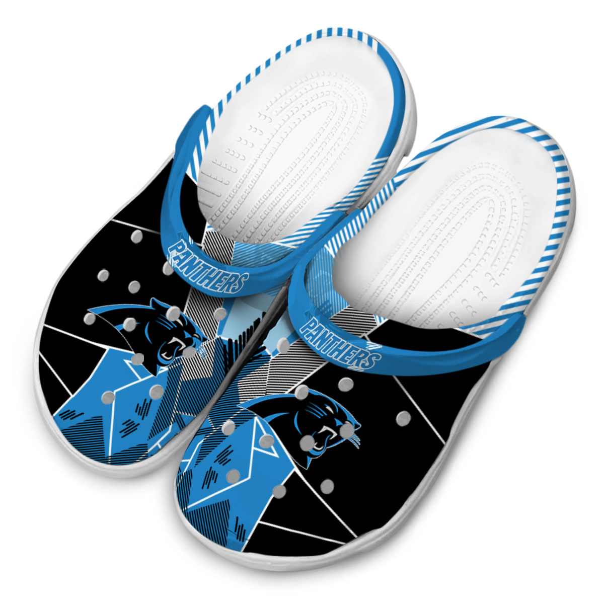 Carolina Panthers NFL Sport Crocs Crocband Clogs Shoes Comfortable For Men Women and Kids - Image 4